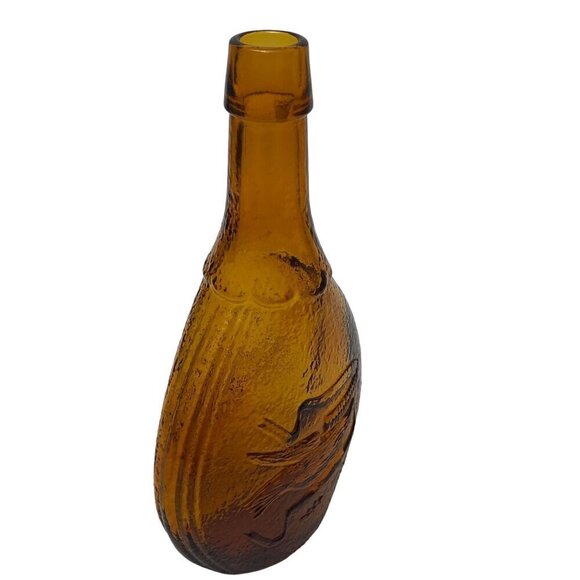 Vintage Wheaton Glass Bottle Amber Orange 9.25" High Retro Colonial Style - Picture 6 of 8